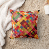 幾何カラフルパターンファインアート クッション (ブランケット)