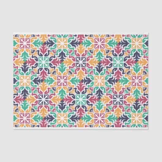 幾何カラフルパターン分離 薄葉紙 (正面)