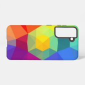 幾何カラフルパターン抽象デザイン SAMSUNG GALAXYケース (裏面横)