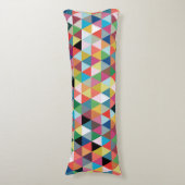 幾何カラフルパターン（の模様が）ある抱き枕 ボディピロー (正面縦)