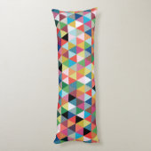 幾何カラフルパターン（の模様が）ある抱き枕 ボディピロー (裏面 (縦))