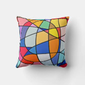 幾何カラフルパターン クッション (裏面)