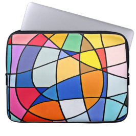 幾何カラフルパターン ラップトップスリーブ