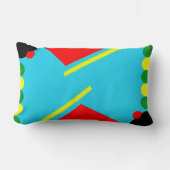 幾何カラフルパターン ランバークッション (正面)