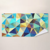 幾何カラフルパターン、三角形の背景、 バスタオル (バスタオル)