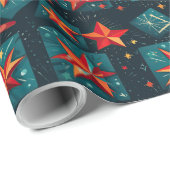 幾何カラフルフェスティバル包み紙 ラッピングペーパー (ロールコーナー)