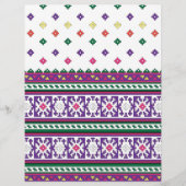 幾何カラフルフォークアートデザイン(花あり) (正面)