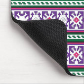 幾何カラフルフォークアートデザイン（花あり） マウスパッド (コーナー)