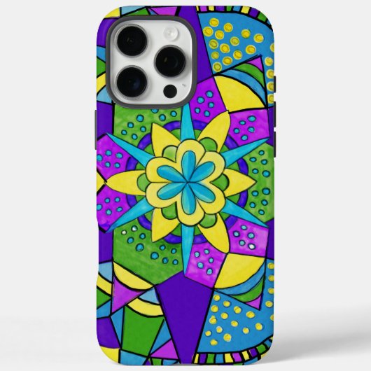 幾何カラフルフローラ Case-Mate iPhoneケース (裏面)