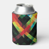 幾何カラフルモザイク模様 缶クーラー (缶正面)