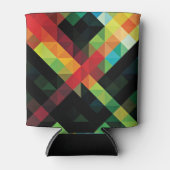 幾何カラフルモザイク模様 缶クーラー (正面)