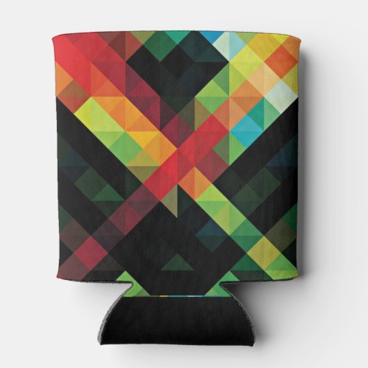 幾何カラフルモザイク模様 缶クーラー (裏面)