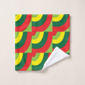 幾何カラフルモダンアーチパターン バスタオルセット (ウォッシュタオル)