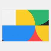 幾何カラフルモダンシックカッコいい3 – ピース ラッピングペーパーシート (正面3)