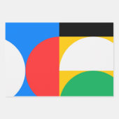 幾何カラフルモダンシックカッコいい3 – ピース ラッピングペーパーシート (正面2)