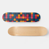 幾何カラフルモダンタイルのテクスチャパターン スケートボード (横)