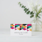 幾何カラフルモダンデザイン 名刺 (スタンド正面)