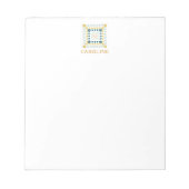 幾何カラフルモダンメダリオンアートデザイン ノートパッド (正面)