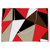 幾何カラフルモダン図形 ラージペーパーバッグ (正面)