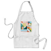 幾何カラフルモダン抽象芸術パターン スタンダードエプロン (正面)