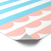 幾何カラフルモダン抽象芸術パターン ポスター (角)