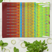 幾何カラフルモチーフプリント キッチンタオル (折り畳み)