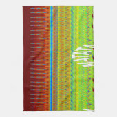 幾何カラフルモチーフプリント キッチンタオル (縦)