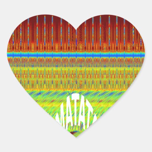 幾何カラフルモチーフプリント ハートシール (正面)