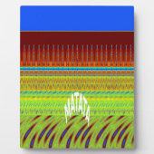 幾何カラフルモチーフプリント フォトプラーク (正面)