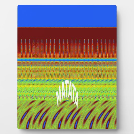 幾何カラフルモチーフプリント フォトプラーク (正面)