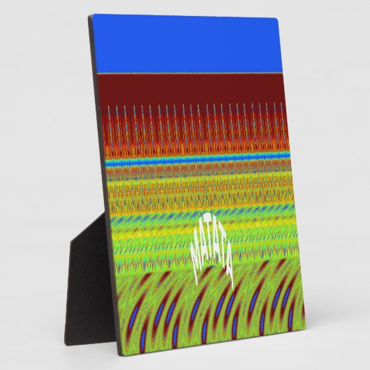 幾何カラフルモチーフプリント フォトプラーク (側面)