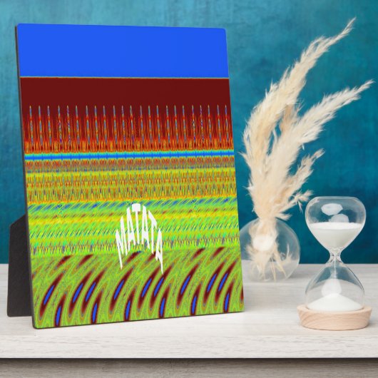 幾何カラフルモチーフプリント フォトプラーク (側面)