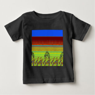 幾何カラフルモチーフプリント ベビーTシャツ