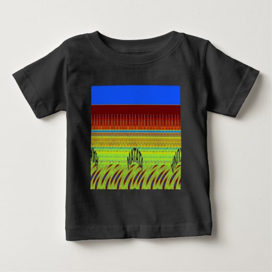 幾何カラフルモチーフプリント ベビーTシャツ (正面)