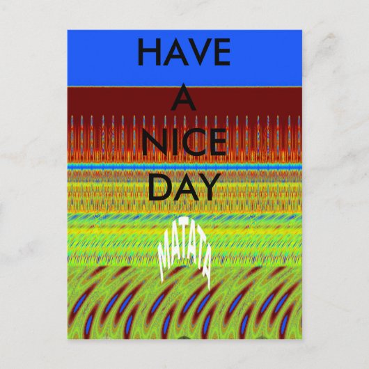 幾何カラフルモチーフプリント ポストカード (正面)