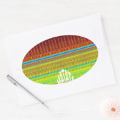 幾何カラフルモチーフプリント 楕円形シール (封筒)