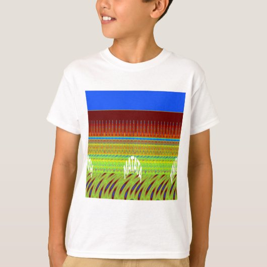 幾何カラフルモチーフプリント Tシャツ (正面)