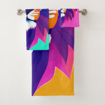 幾何カラフルライオン頭