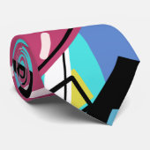 幾何カラフルレトロ80sメンフィスデザイン ネクタイ (ロール)
