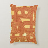 幾何カラフルヴィンテージ抽象芸術。 アクセントクッション (裏面(縦))