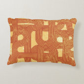 幾何カラフルヴィンテージ抽象芸術。 アクセントクッション (裏面)