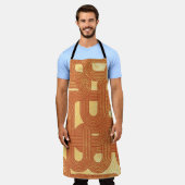 幾何カラフルヴィンテージ抽象芸術。 エプロン (着用した状態)