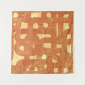 幾何カラフルヴィンテージ抽象芸術。 タペストリー (正面(横))