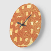 幾何カラフルヴィンテージ抽象芸術。 ラージ壁時計 (傾斜)