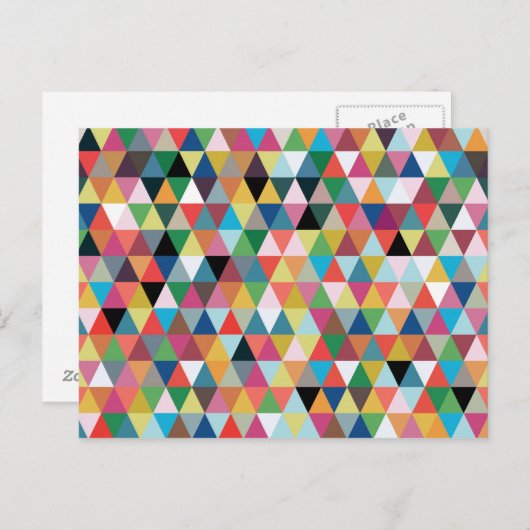 幾何カラフル万華鏡のように千変万化するパターン絵葉書 ポストカード (正面/裏面)