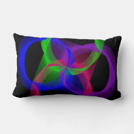 幾何カラフル円ブレンド装飾用クッション ランバークッション