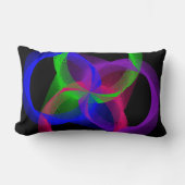 幾何カラフル円ブレンド装飾用クッション ランバークッション (正面)