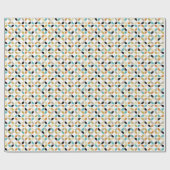 幾何カラフル円ミッドセンチュリーパターン ラッピングペーパー (フラット)