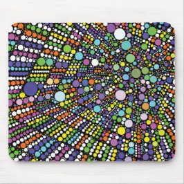 幾何カラフル円 マウスパッド