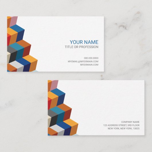 幾何カラフル名刺 名刺 (正面/裏面)